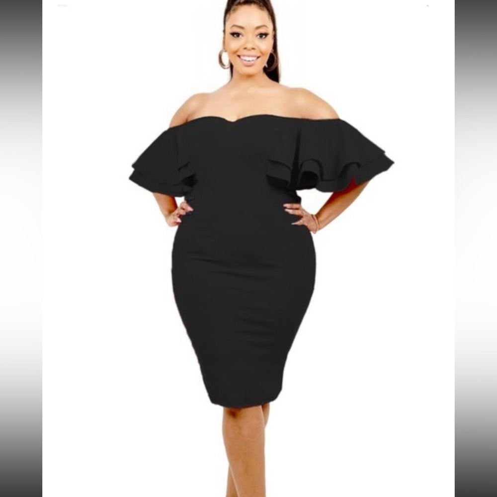 Ruffle Off-Shoulder Dress
